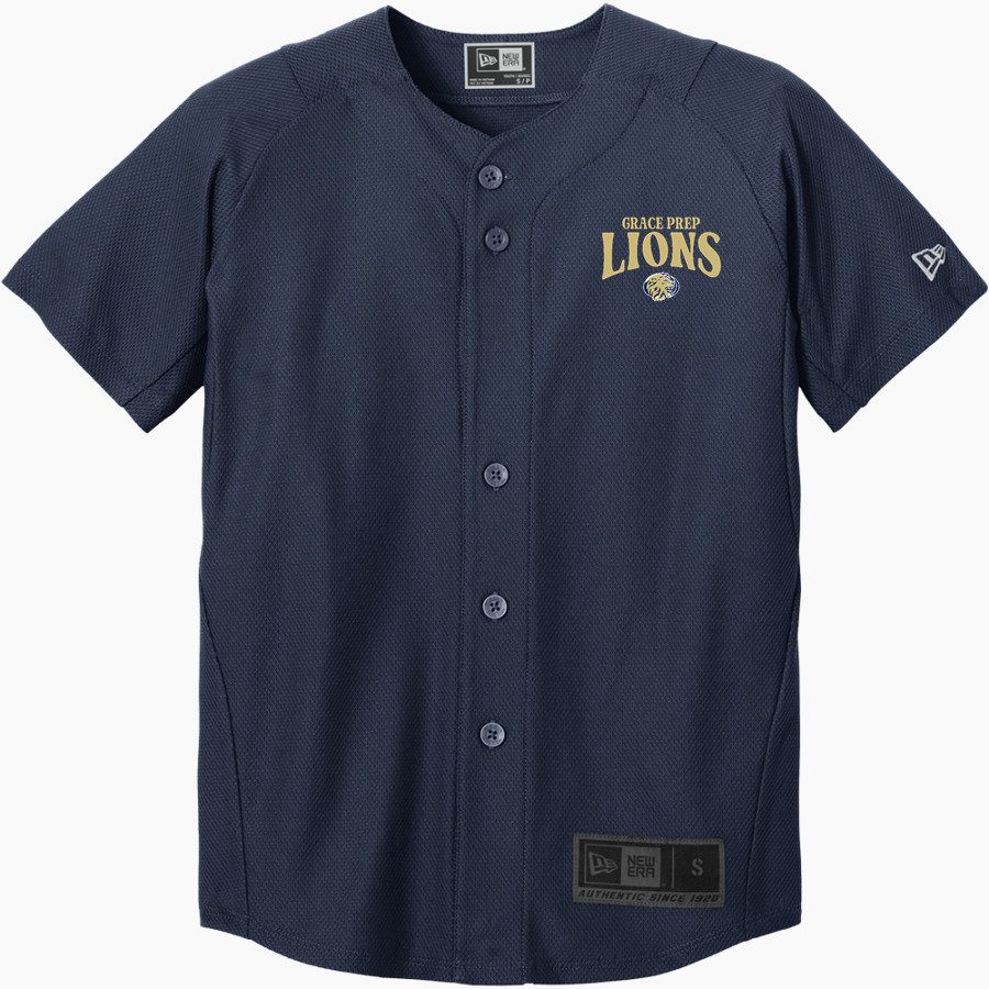 GRACE PREP ACADEMY LIONS <span class="pdp-name-mascot">GRACE LIONS</span> New Era Youth Diamond Era Full-Button Jersey