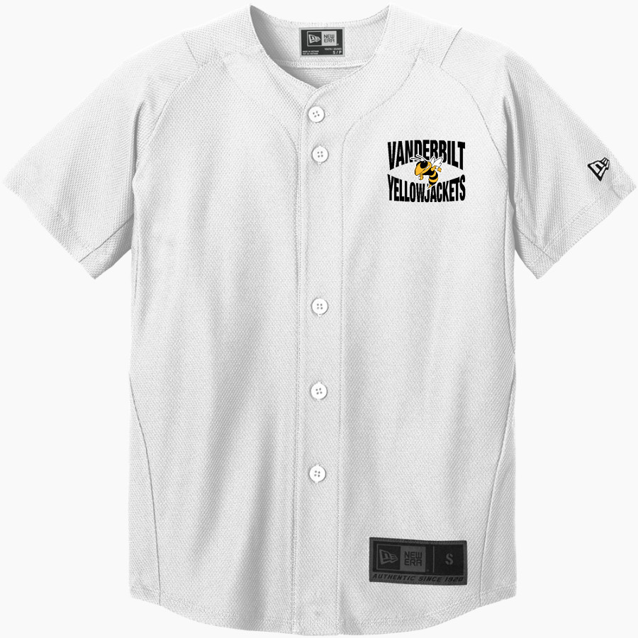 VANDERBILT AREA SCHOOL YELLOWJACKETS <span class="pdp-name-mascot">VANDERBILT AREA YELLOWJACKETS</span> New Era Youth Diamond Era Full-Button Jersey