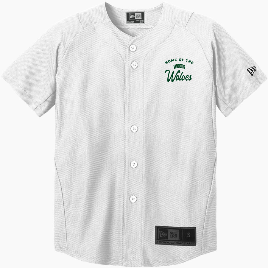 Woods Charter Wolves New Era Youth Diamond Era Full-Button Jersey