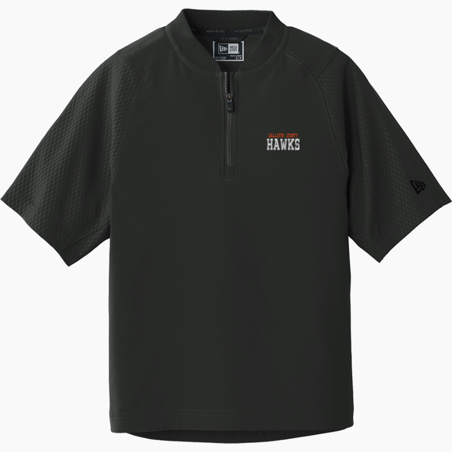 GALLATIN COUNTY HIGH SCHOOL HAWKS <span class="pdp-name-mascot">GALLATIN COUNTY HAWKS</span> New Era Youth Cage Short Sleeve 1/4 Zip Jacket