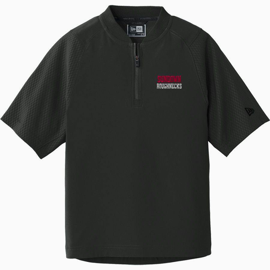 SUNDOWN HIGH SCHOOL ROUGHNECKS <span class="pdp-name-mascot">SUNDOWN ROUGHNECKS</span> New Era Youth Cage Short Sleeve 1/4 Zip Jacket
