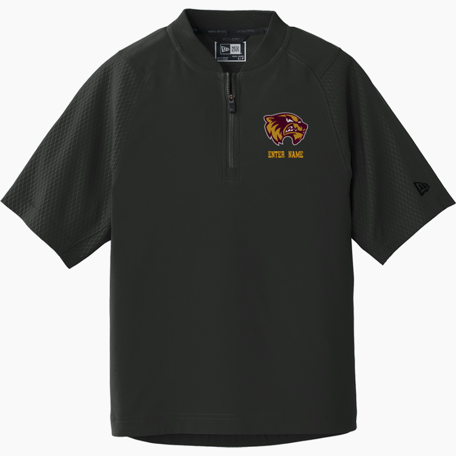 Au Gres-Sims HIGH SCHOOL WOLVERINES <span class="pdp-name-mascot">AU GRES - SIMS WOLVERINES</span> New Era Youth Cage Short Sleeve 1/4 Zip Jacket
