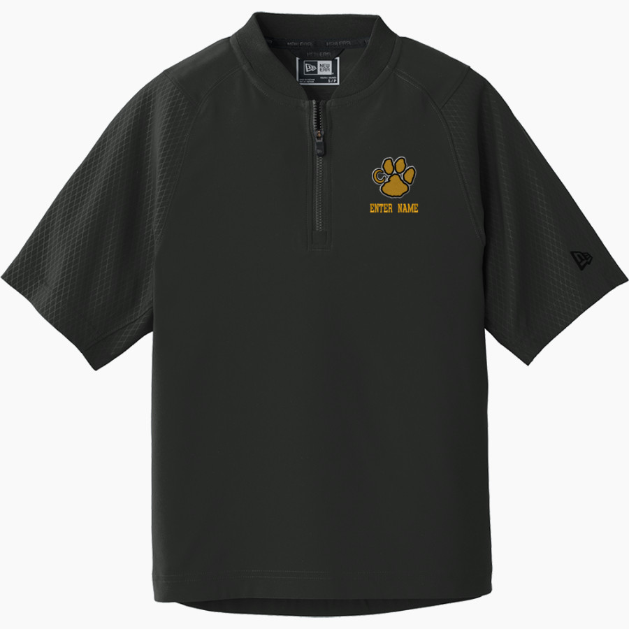 CRESCENT HIGH SCHOOL Tigers official sideline store New Era Youth Cage Short Sleeve 1/4 Zip Jacket
