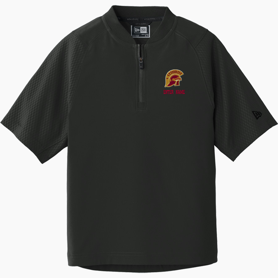 HILLCREST HIGH SCHOOL TROJANS <span class="pdp-name-mascot">Hillcrest High School TROJANS</span> New Era Youth Cage Short Sleeve 1/4 Zip Jacket