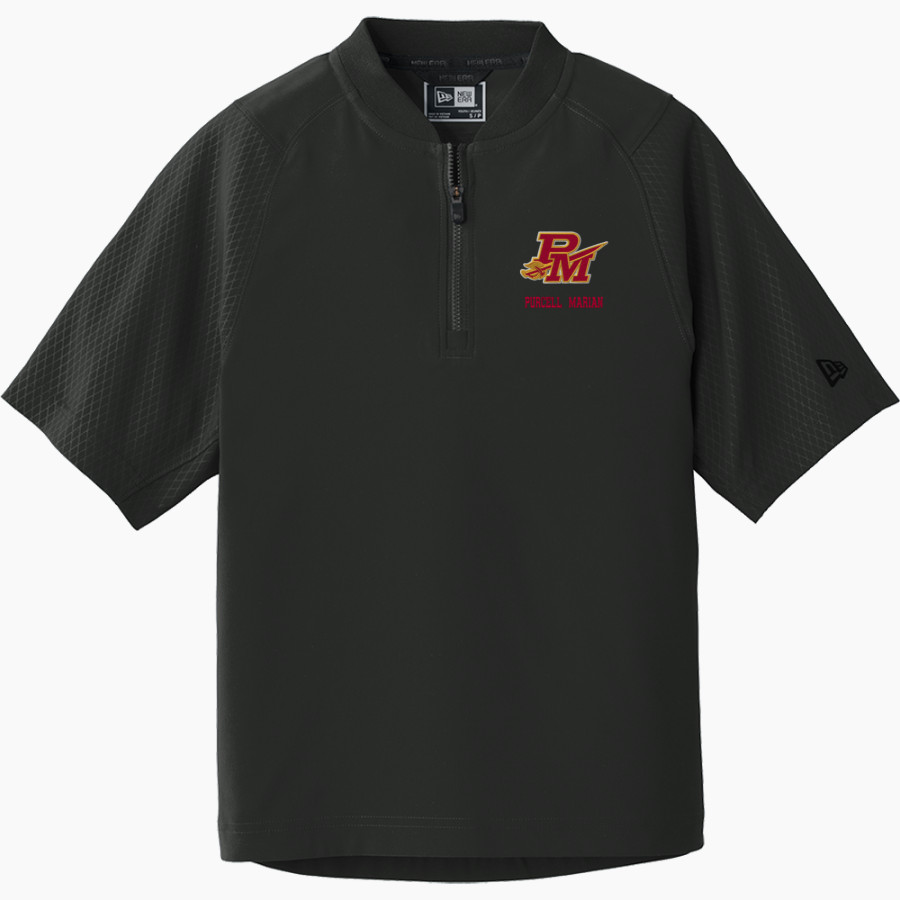 PURCELL MARIAN CAVALIERS official sideline store New Era Youth Cage Short Sleeve 1/4 Zip Jacket