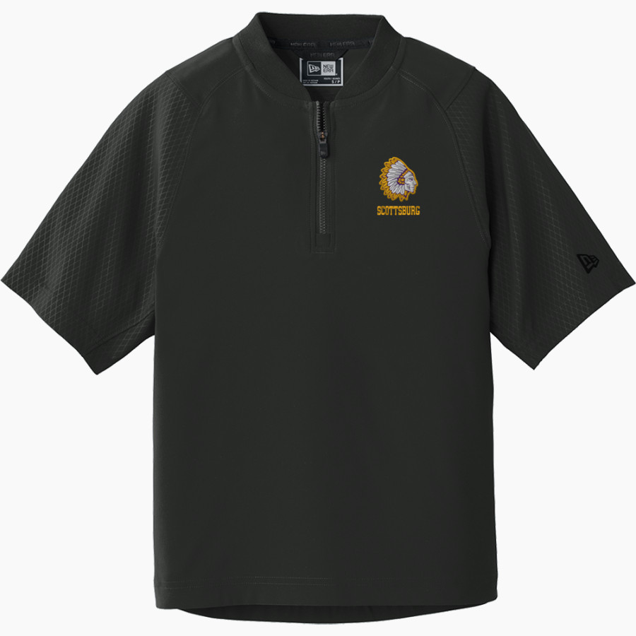 Scottsburg SMS <span class="pdp-name-mascot">Scottsburg SMS</span> New Era Youth Cage Short Sleeve 1/4 Zip Jacket