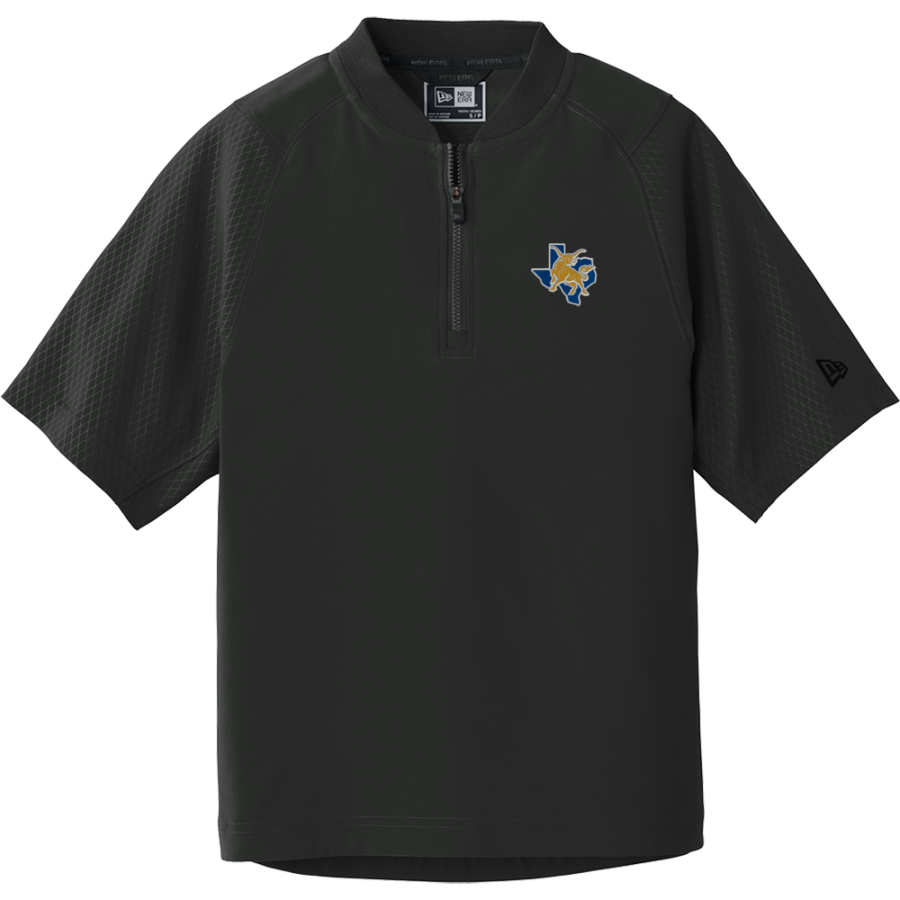 DIME BOX HIGH SCHOOL LONGHORNS <span class="pdp-name-mascot">DIME BOX LONGHORNS</span> New Era Youth Cage Short Sleeve 1/4 Zip Jacket