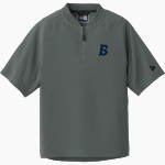 Brandeis Judges Online Store <span class="pdp-name-mascot">Brandeis Judges</span> New Era Youth Cage Short Sleeve 1/4 Zip Jacket Front Thumbnail