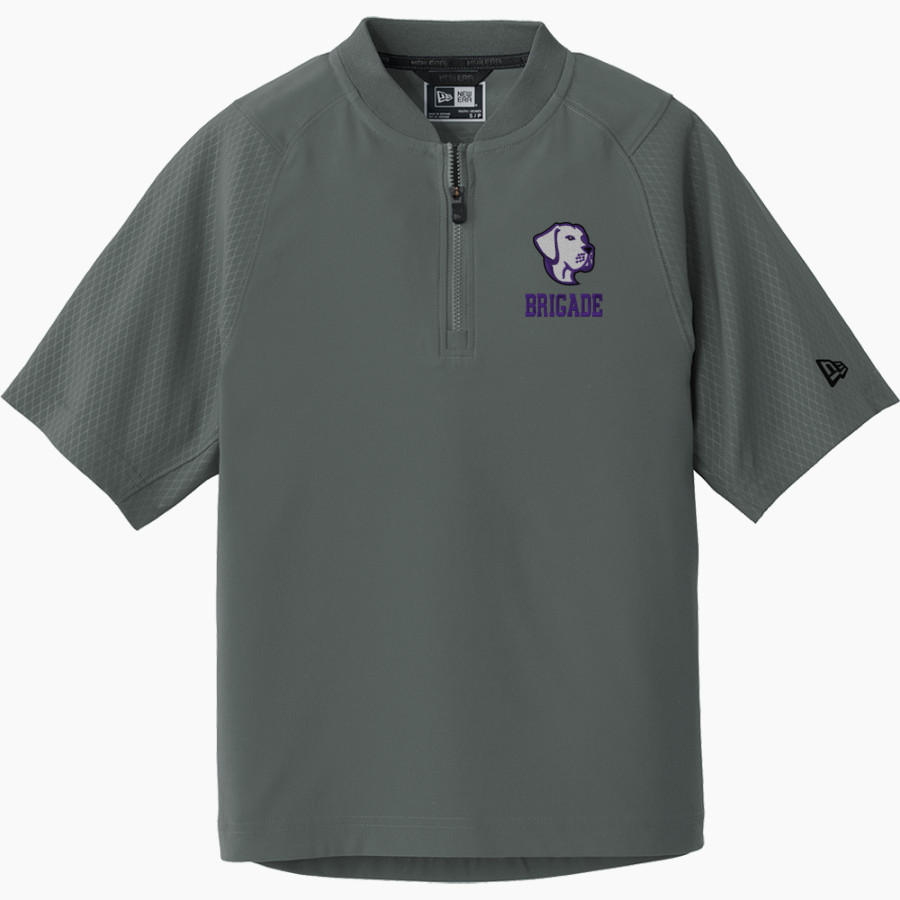 Shell Bank Brigade New Era Youth Cage Short Sleeve 1/4 Zip Jacket