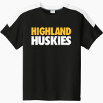 HIGHLAND HIGH SCHOOL HUSKIES Sport-Tek Youth Competitor United Short-Sleeve Crew Front Thumbnail
