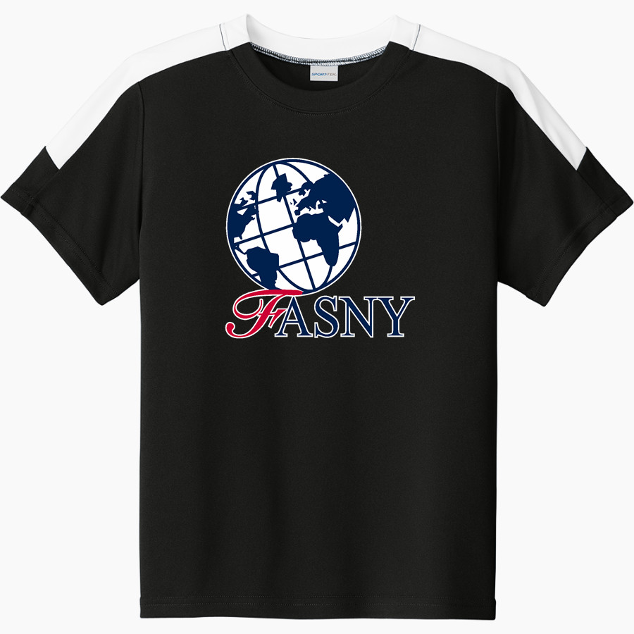 French-American School of New York - Online Store <span class="pdp-name-mascot">French-American School Sharks</span> Sport-Tek Youth Competitor United Short-Sleeve Crew