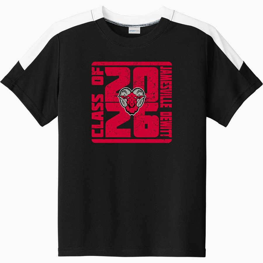 Jamesville DeWitt Red Rams <span class="pdp-name-mascot">Jamesville DeWitt Red Rams or JD Red Rams</span> Sport-Tek Youth Competitor United Short-Sleeve Crew
