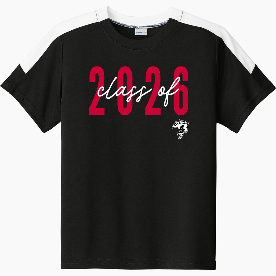 MOT Charter Mustangs Sport-Tek Youth Competitor United Short-Sleeve Crew