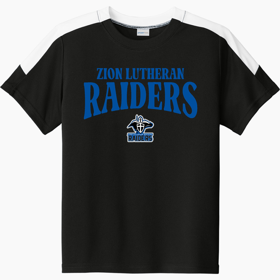 Zion Lutheran Raiders Sport-Tek Youth Competitor United Short-Sleeve Crew