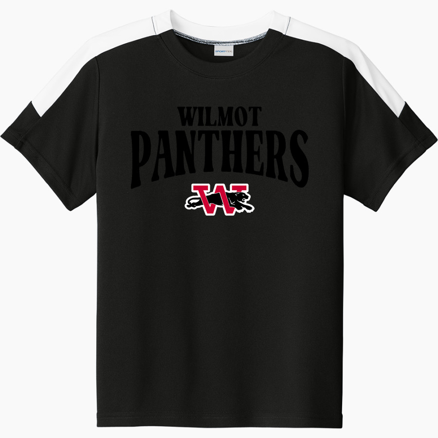 WILMOT UNION HIGH SCHOOL PANTHERS <span class="pdp-name-mascot">WILMOT PANTHERS</span> Sport-Tek Youth Competitor United Short-Sleeve Crew