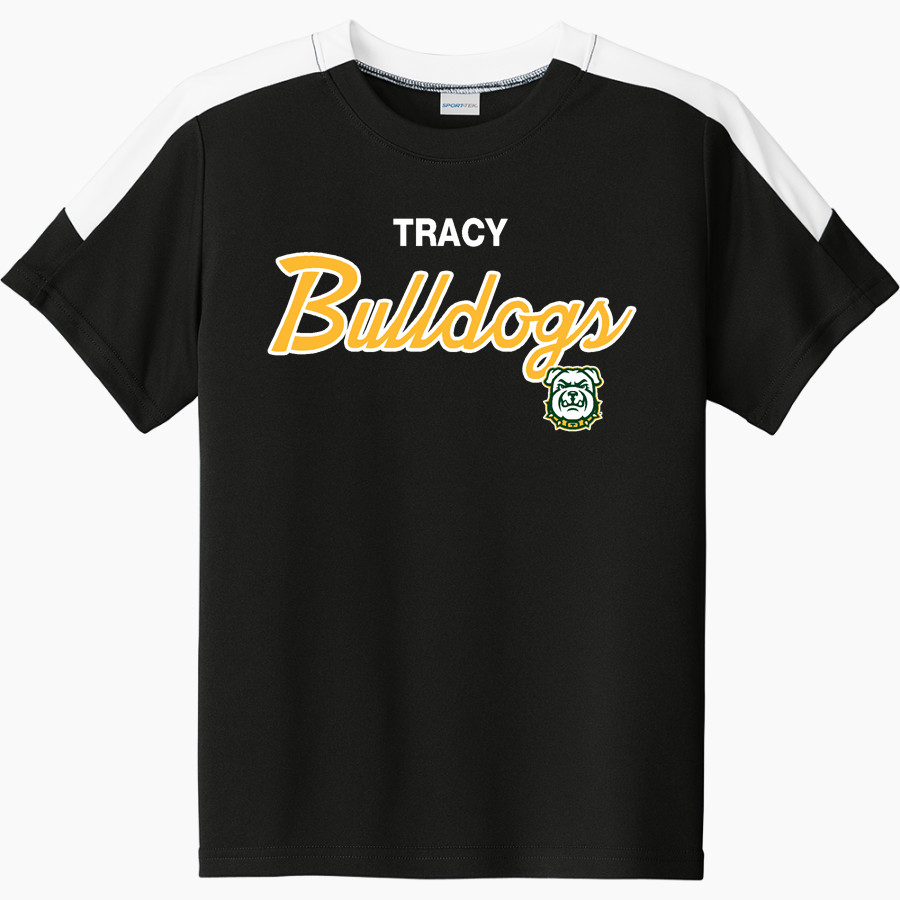 TRACY HIGH SCHOOL BULLDOGS <span class="pdp-name-mascot">TRACY BULLDOGS</span> Sport-Tek Youth Competitor United Short-Sleeve Crew