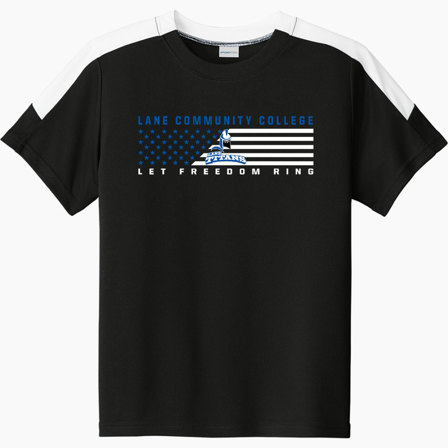 Lane Community College Titans <span class="pdp-name-mascot">Lane Community College Titans</span> Sport-Tek Youth Competitor United Short-Sleeve Crew