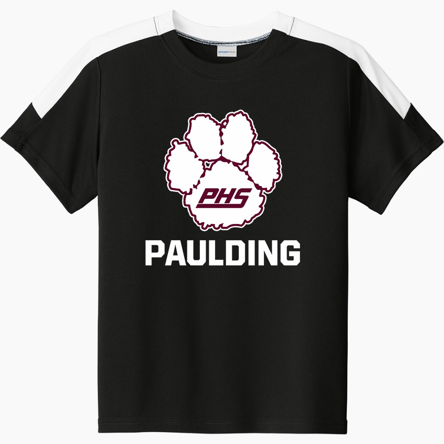 PAULDING PANTHERS <span class="pdp-name-mascot">PAULDING EX VILLAGE HIGH PANTHERS</span> Sport-Tek Youth Competitor United Short-Sleeve Crew