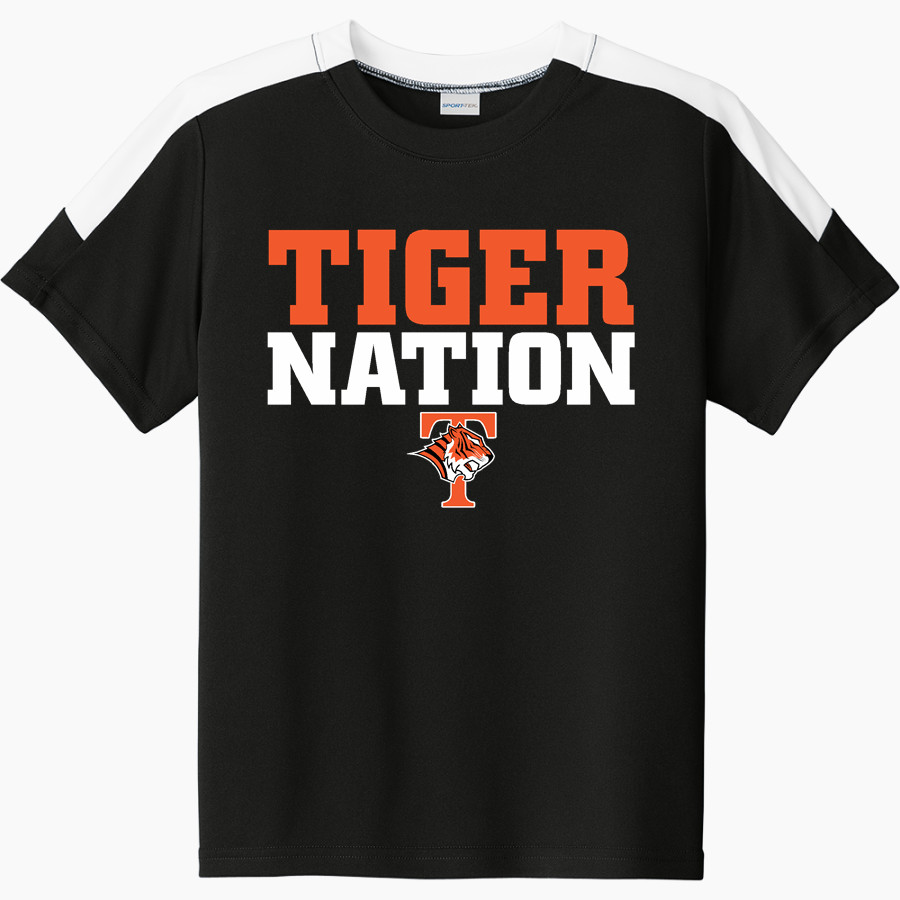Tech High School Tigers <span class="pdp-name-mascot">Tech High School</span> Sport-Tek Youth Competitor United Short-Sleeve Crew