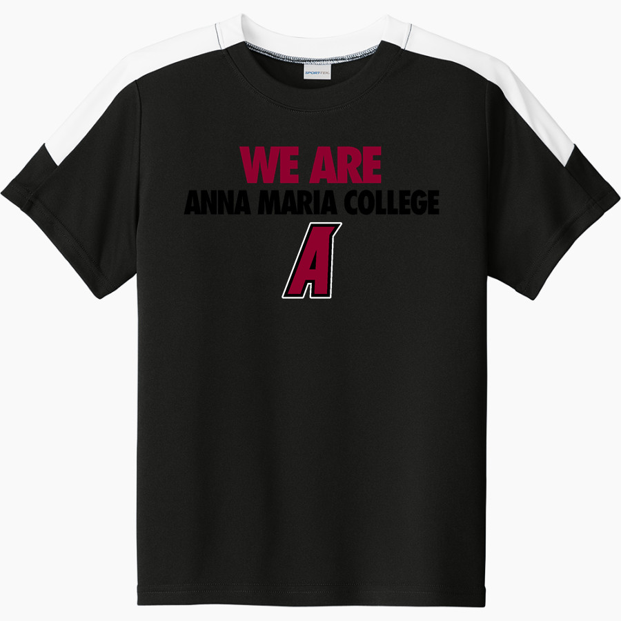 Anna Maria College Amcats <span class="pdp-name-mascot">Anna Maria College Amcats</span> Sport-Tek Youth Competitor United Short-Sleeve Crew