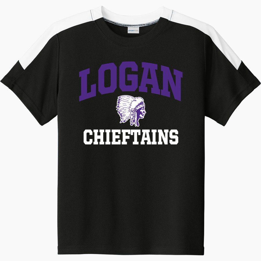 LOGAN HIGH SCHOOL CHIEFTAINS Sport-Tek Youth Competitor United Short-Sleeve Crew