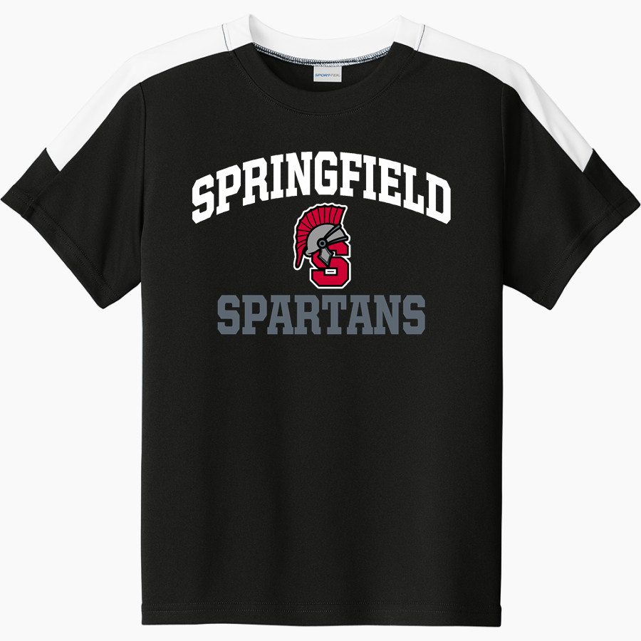 SPRINGFIELD SPARTANS The Online Store <span class="pdp-name-mascot">SPRINGFIELD SPARTANS</span> Sport-Tek Youth Competitor United Short-Sleeve Crew