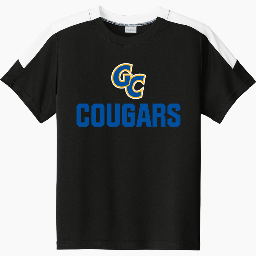 Greenfield Central Cougars Online Store <span class="pdp-name-mascot">Greenfield-Central Cougars</span> Sport-Tek Youth Competitor United Short-Sleeve Crew