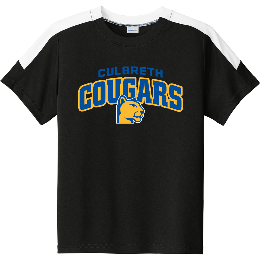 CULBRETH Cougars <span class="pdp-name-mascot">GREY CULBRETH MIDDLE SCHOOL Cougars</span> Sport-Tek Youth Competitor United Short-Sleeve Crew
