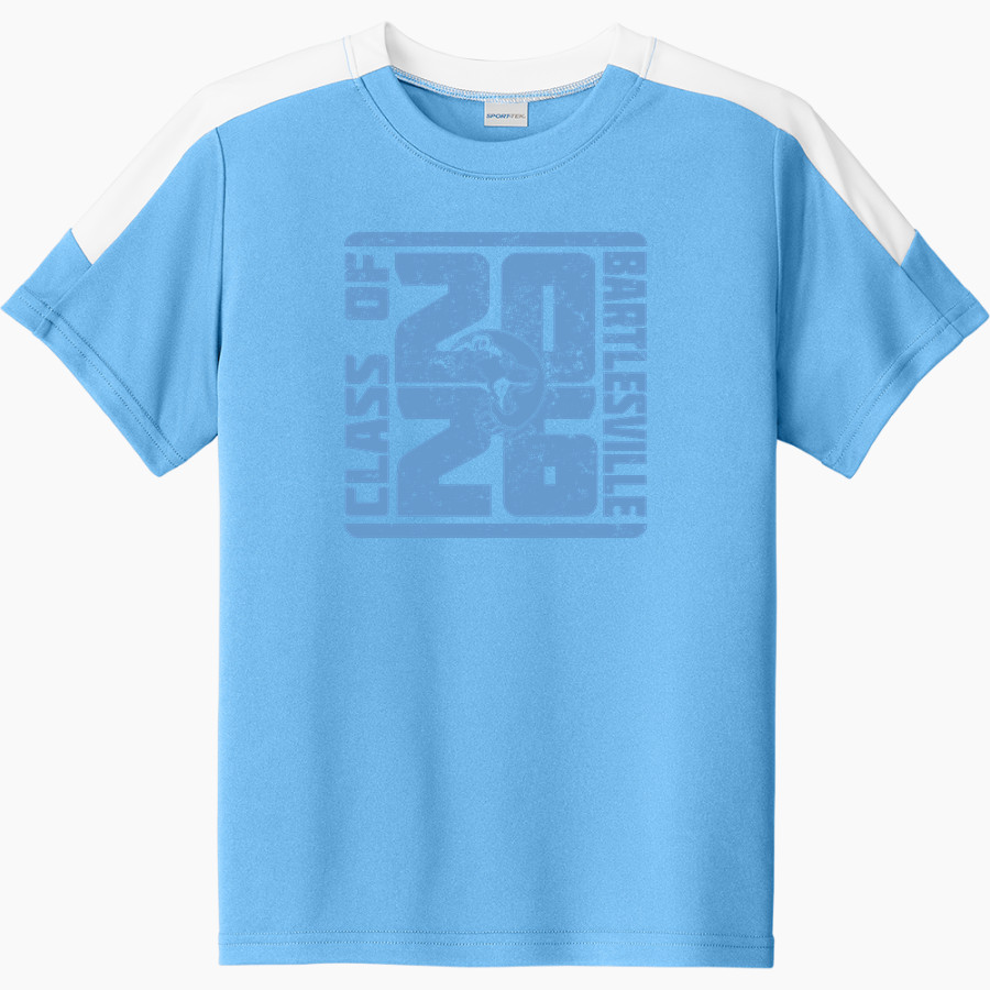 BARTLESVILLE HIGH SCHOOL BRUINS <span class="pdp-name-mascot">BARTLESVILLE BRUINS</span> Sport-Tek Youth Competitor United Short-Sleeve Crew