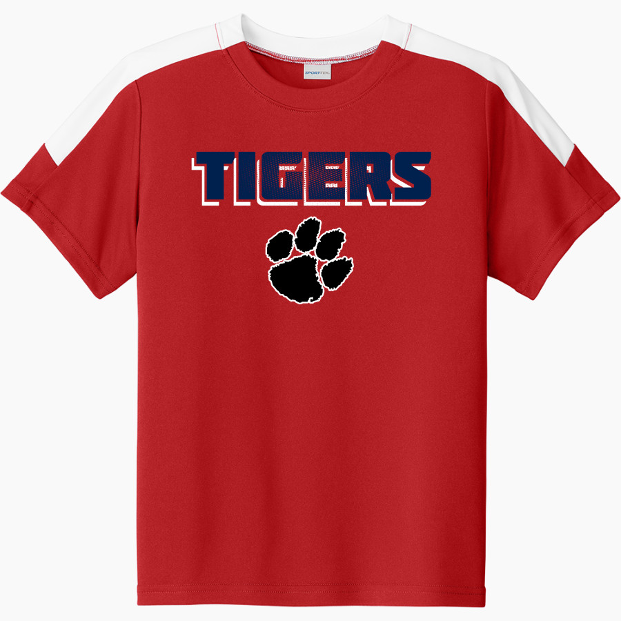 NETTLETON HIGH SCHOOL TIGERS Sport-Tek Youth Competitor United Short-Sleeve Crew