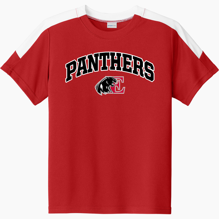 EASTBROOK HIGH SCHOOL PANTHERS <span class="pdp-name-mascot">EASTBROOK PANTHERS</span> Sport-Tek Youth Competitor United Short-Sleeve Crew