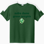 NOTRE DAME HIGH SCHOOL GREEN KNIGHTS <span class="pdp-name-mascot">NOTRE DAME GREEN KNIGHTS</span> Sport-Tek Youth Competitor United Short-Sleeve Crew Front Thumbnail