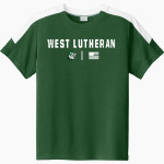 West Lutheran Warriors Sport-Tek Youth Competitor United Short-Sleeve Crew Front Thumbnail