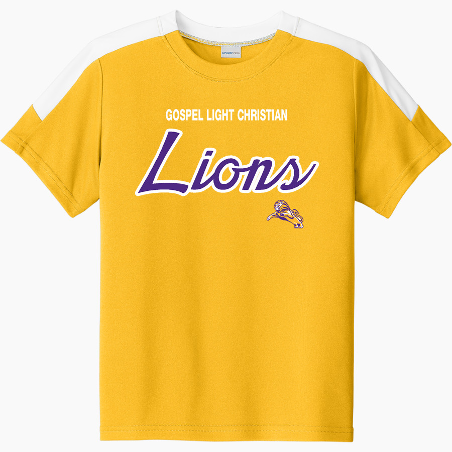 Gospel Light Christian Lions <span class="pdp-name-mascot">Gospel Light Christian School Lions</span> Sport-Tek Youth Competitor United Short-Sleeve Crew