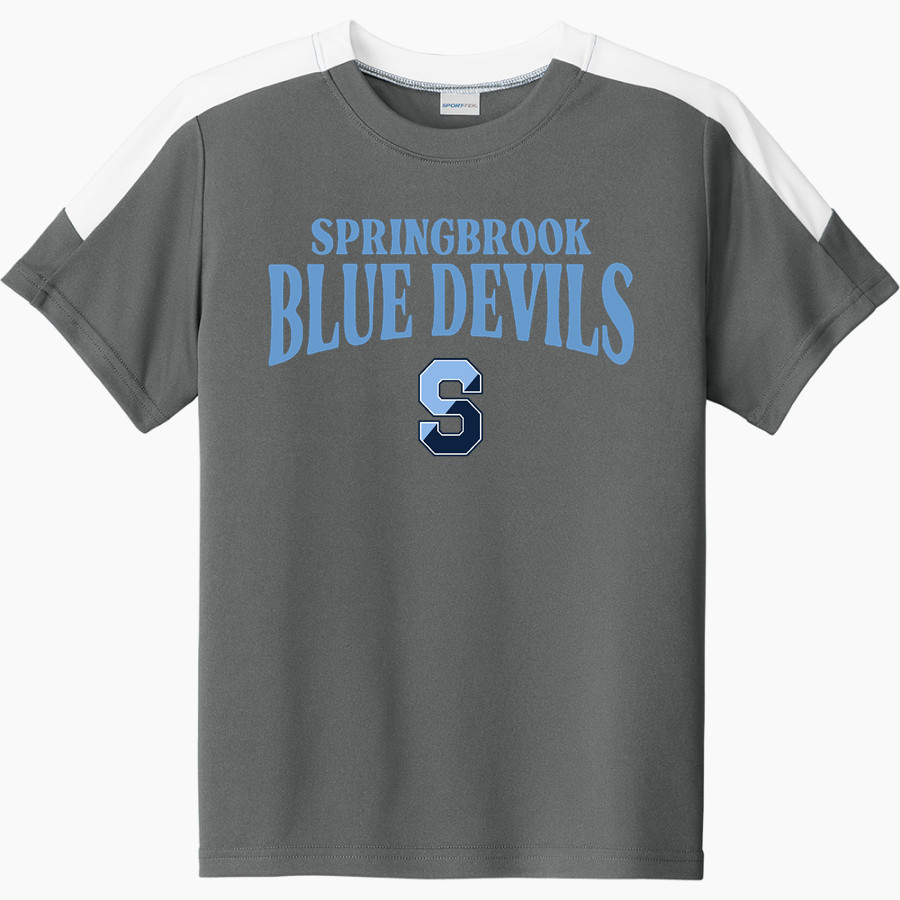 Springbrook Blue Devils <span class="pdp-name-mascot">Springbrook Blue Devils</span> Sport-Tek Youth Competitor United Short-Sleeve Crew