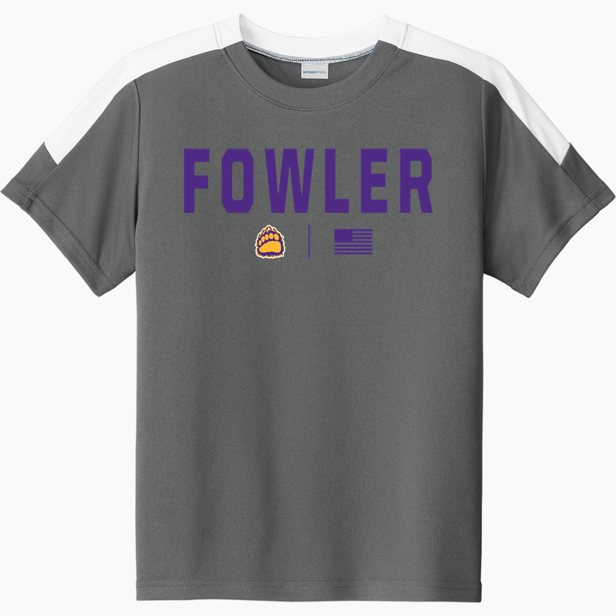 Fowler Grizzlies Sport-Tek Youth Competitor United Short-Sleeve Crew