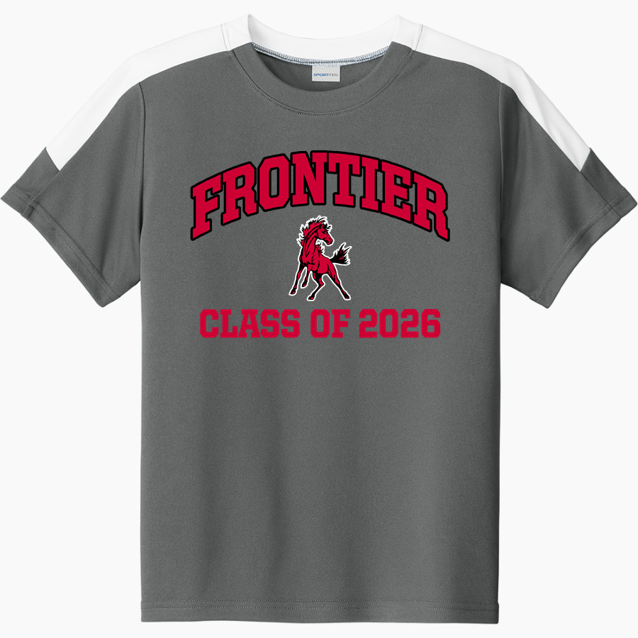 FRONTIER HIGH SCHOOL MUSTANGS Sport-Tek Youth Competitor United Short-Sleeve Crew