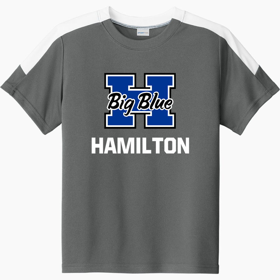 Hamilton Big Blue <span class="pdp-name-mascot">Hamilton Bull Dogs</span> Sport-Tek Youth Competitor United Short-Sleeve Crew