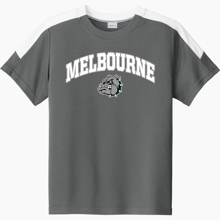 MELBOURNE HIGH SCHOOL BULLDOGS <span class="pdp-name-mascot">MELBOURNE BULLDOGS</span> Sport-Tek Youth Competitor United Short-Sleeve Crew