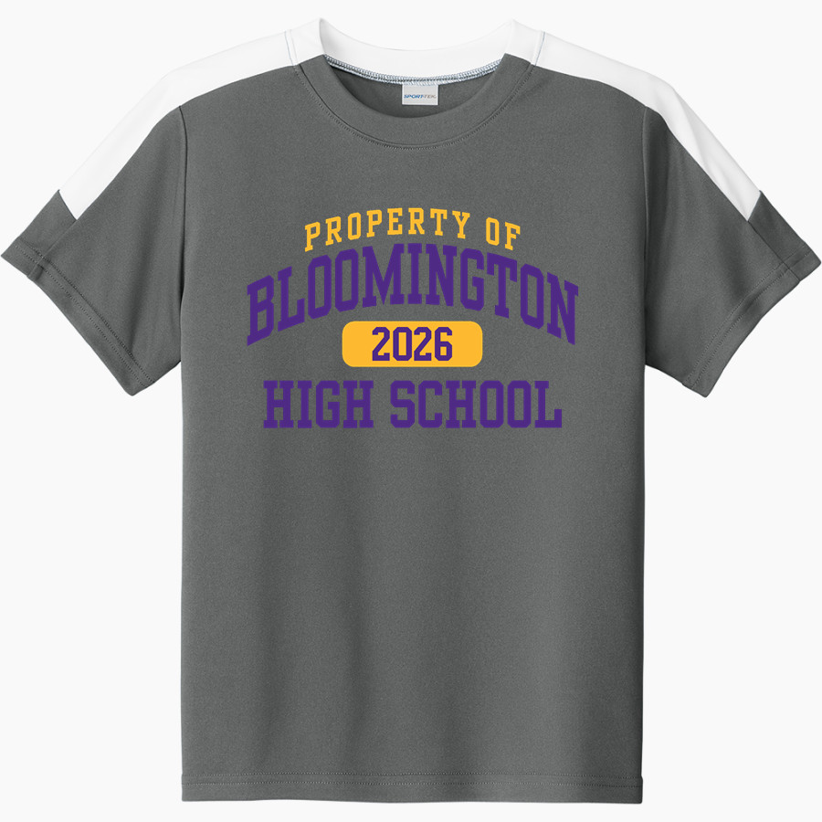 BLOOMINGTON HIGH SCHOOL PURPLE RAIDERS <span class="pdp-name-mascot">BLOOMINGTON PURPLE RAIDERS</span> Sport-Tek Youth Competitor United Short-Sleeve Crew