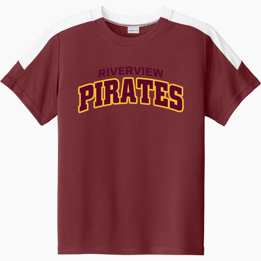 RIVERVIEW COMMUNITY HIGH SCHOOL PIRATES Sport-Tek Youth Competitor United Short-Sleeve Crew
