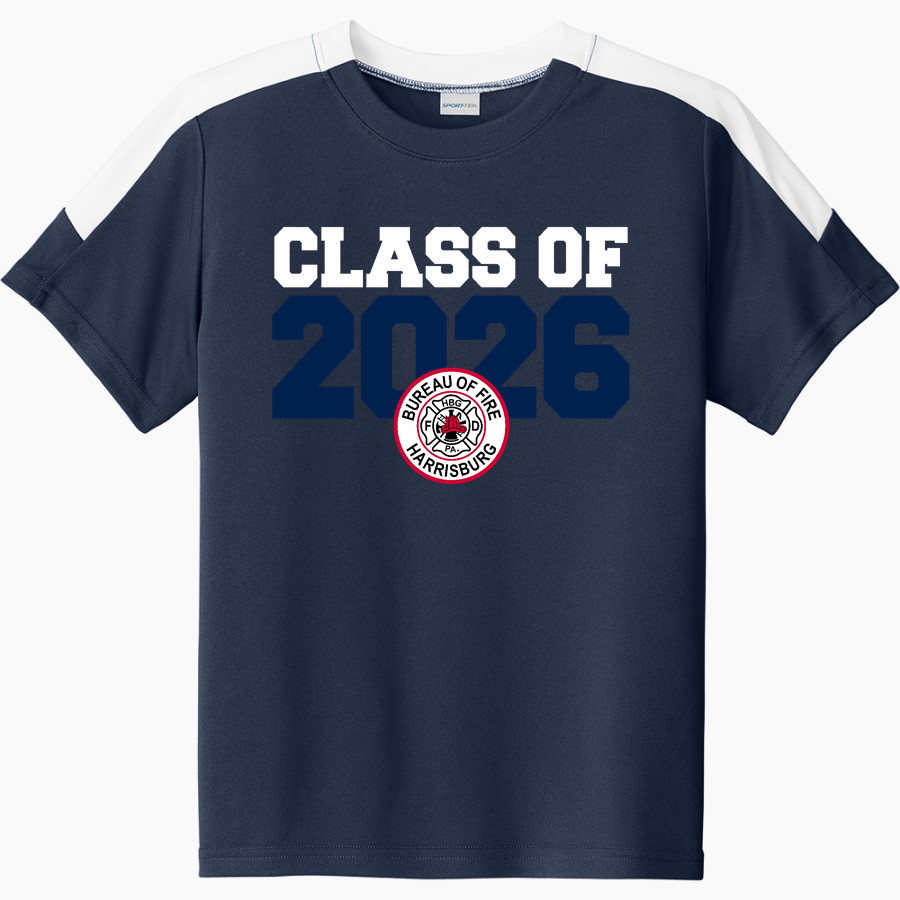 Bureau Of Fire Harrisburg Department <span class="pdp-name-mascot">Bureau Of Fire Harrisburg Department</span> Sport-Tek Youth Competitor United Short-Sleeve Crew