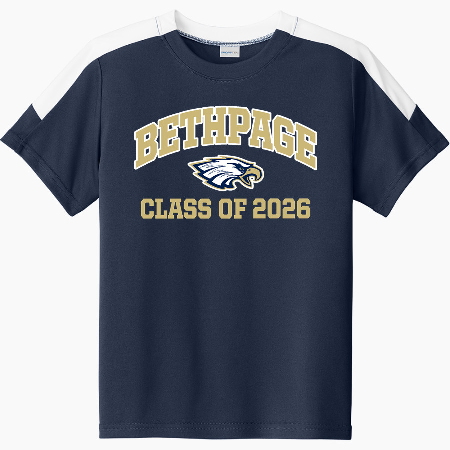 BETHPAGE HIGH SCHOOL GOLDEN EAGLES <span class="pdp-name-mascot">BETHPAGE GOLDEN EAGLES</span> Sport-Tek Youth Competitor United Short-Sleeve Crew
