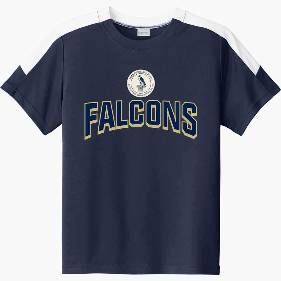 TopBridge Academy Falcons <span class="pdp-name-mascot">TopBridge Academy Falcons</span> Sport-Tek Youth Competitor United Short-Sleeve Crew