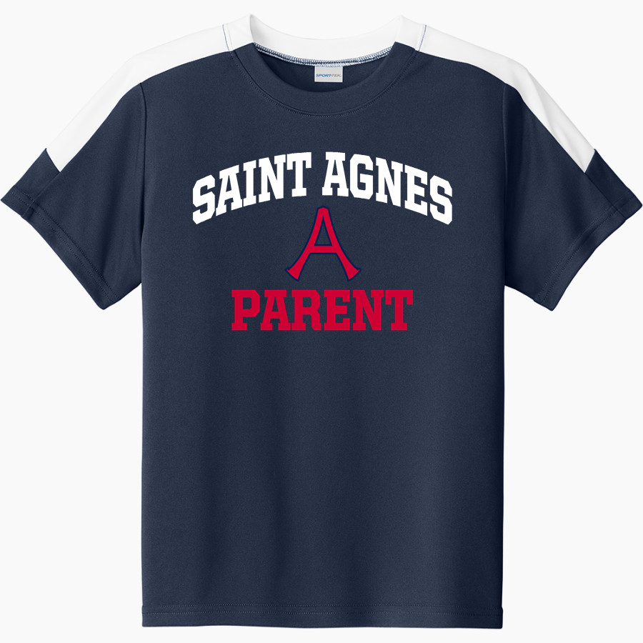 Saint Agnes Aggies <span class="pdp-name-mascot">Saint Agnes Aggies</span> Sport-Tek Youth Competitor United Short-Sleeve Crew