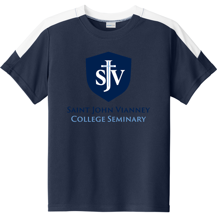 Saint John Vianney Saint John Vianney <span class="pdp-name-mascot">Saint John Vianney College Seminary</span> Sport-Tek Youth Competitor United Short-Sleeve Crew