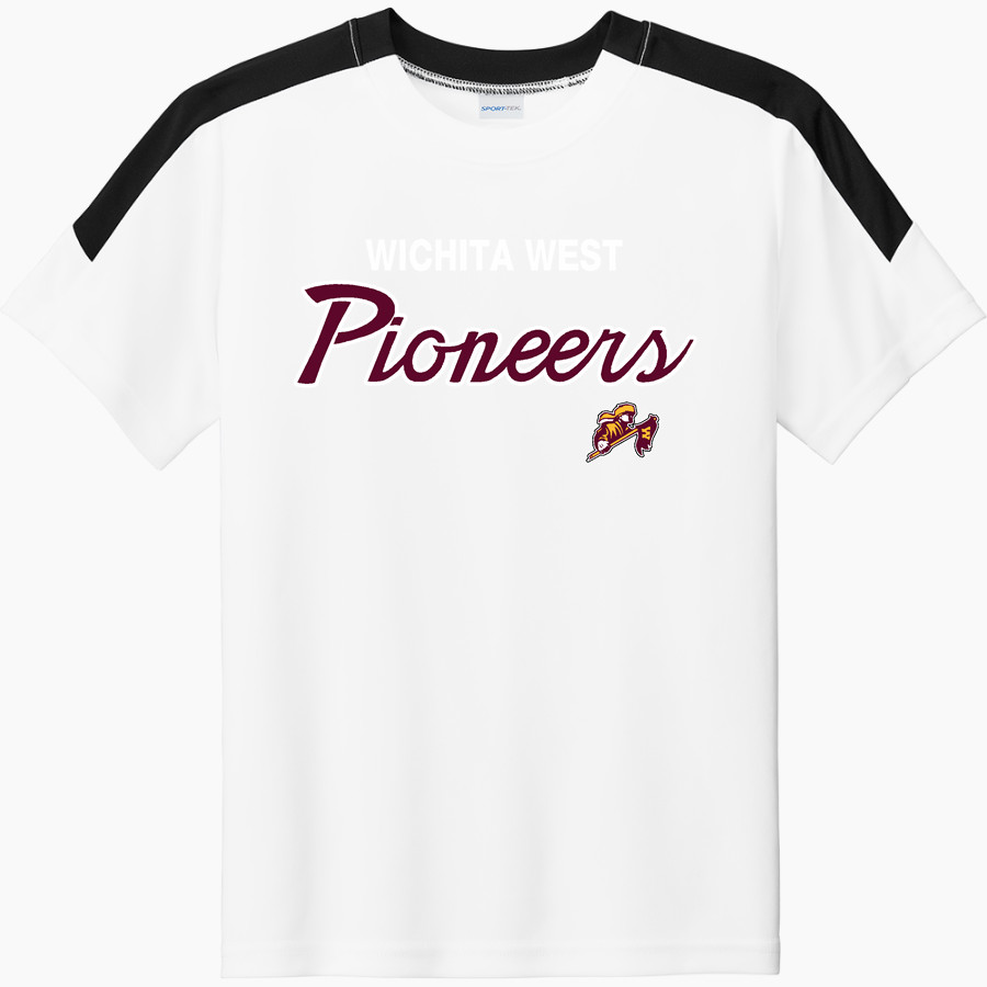 WICHITA WEST HIGH SCHOOL PIONEERS <span class="pdp-name-mascot">WICHITA WEST PIONEERS</span> Sport-Tek Youth Competitor United Short-Sleeve Crew