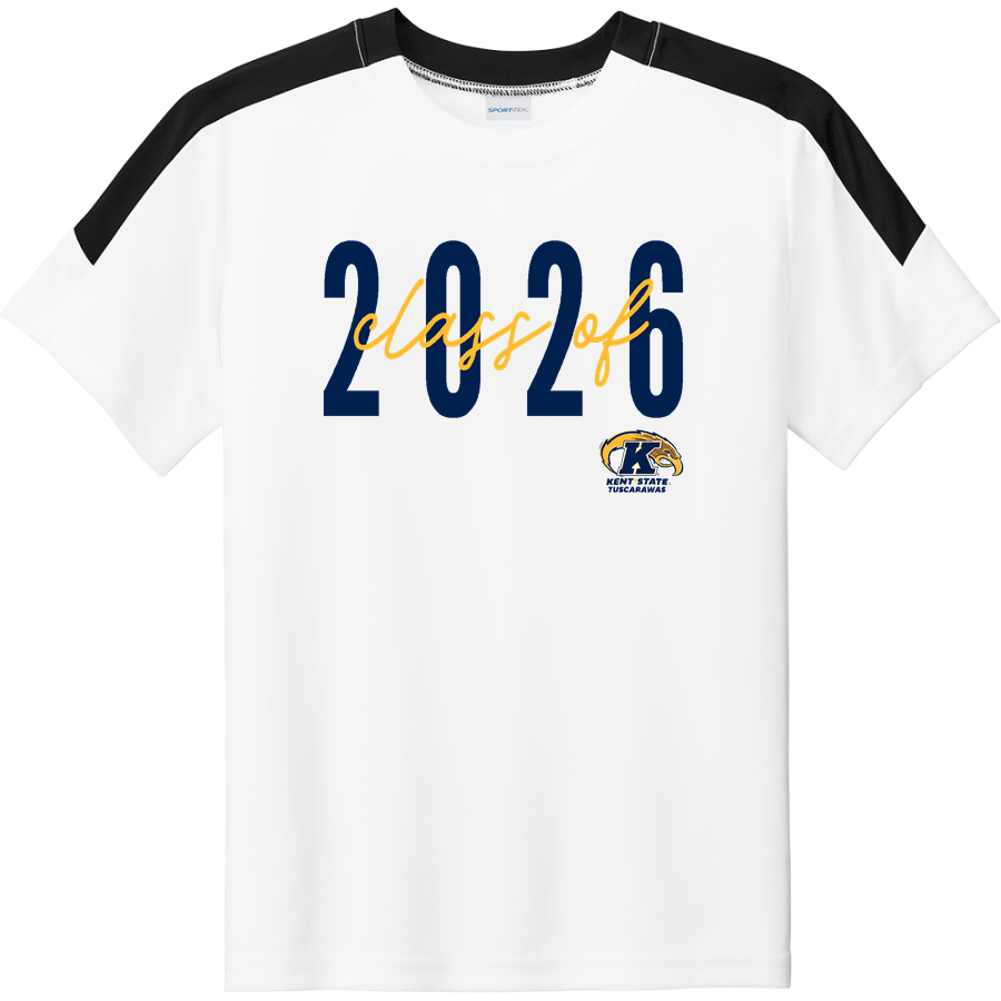 Kent State Tuscarawas Online Athletics Store <span class="pdp-name-mascot">Kent State Tuscarawas Golden Eagles</span> Sport-Tek Youth Competitor United Short-Sleeve Crew