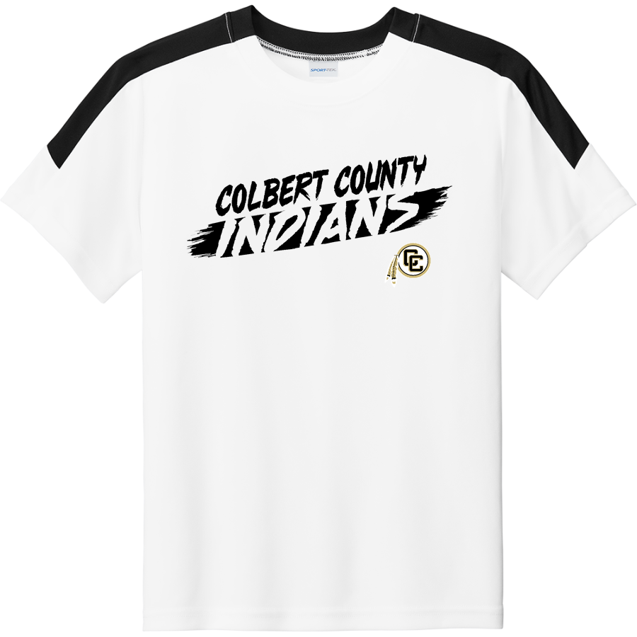COLBERT COUNTY HIGH SCHOOL INDIANS <span class="pdp-name-mascot">COLBERT COUNTY INDIANS</span> Sport-Tek Youth Competitor United Short-Sleeve Crew