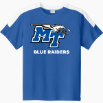 MTSU Blue Raiders <span class="pdp-name-mascot">MTSU Blue Raiders</span> Sport-Tek Youth Competitor United Short-Sleeve Crew Front Thumbnail
